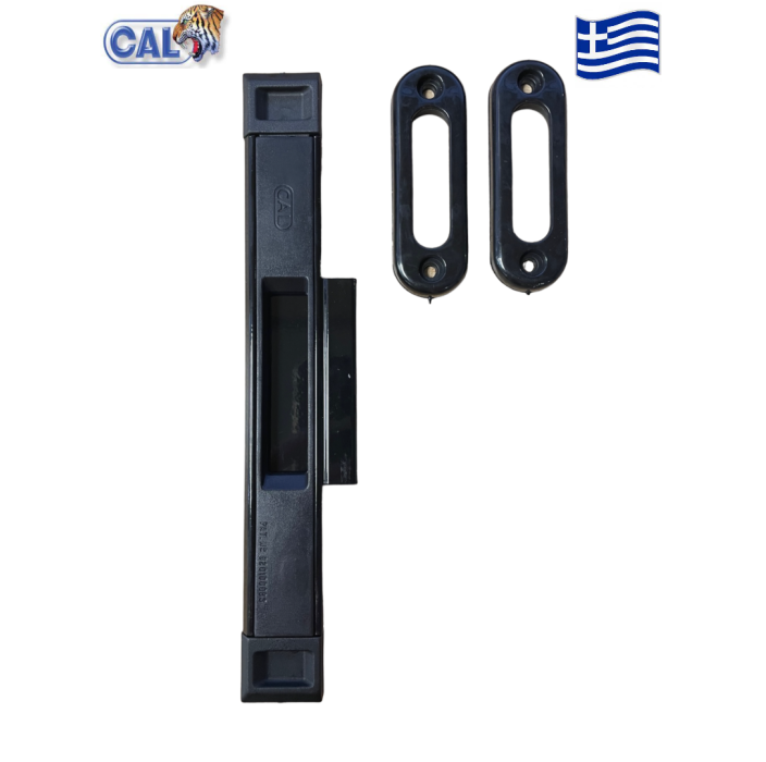 Χούφτα CAL Doublex Classic για φιλητά συρόμενα κουφώματα για πόρτες και παράθυρα (μαύρη)