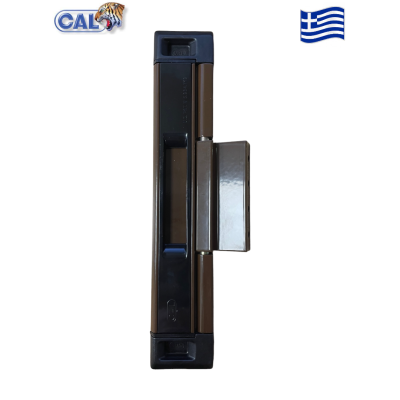Κλειδαριά ασφάλεια CAL Doublex Classic με πείρο για συρόμενα κουφώματα για πόρτες και παράθυρα καφέ