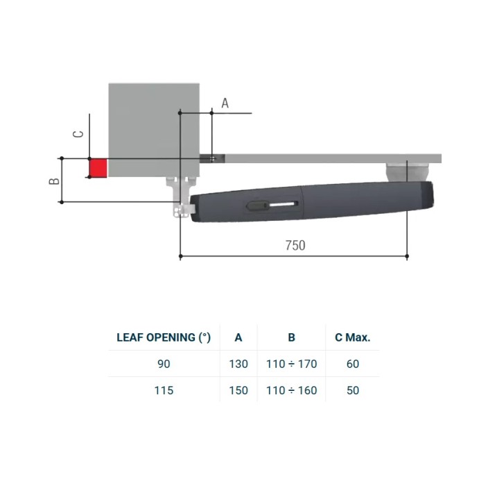 CAME AXI 25 24V KIT Premium Σετ Μηχανισμού για Δίφυλλες Ανοιγόμενες Γκαραζόπορτες έως 2,5m φύλλο
