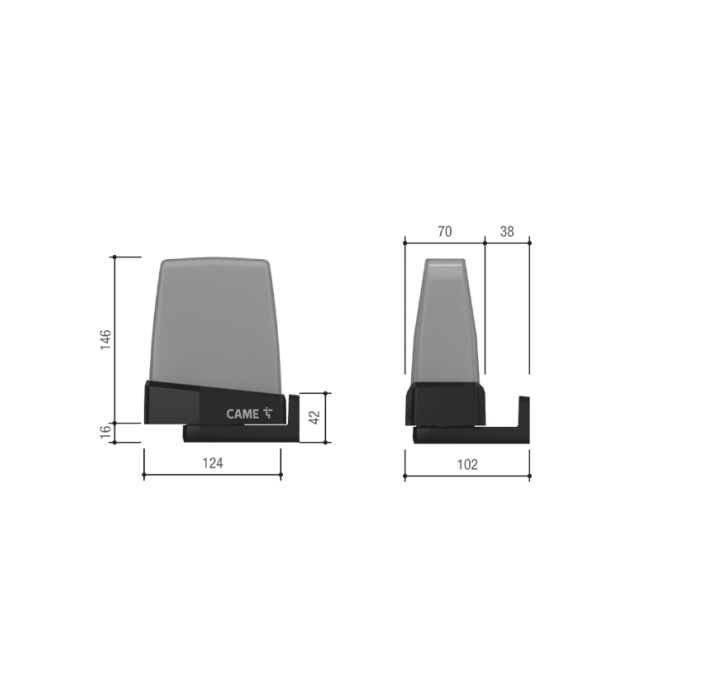 CAME KRX Φάρος LED με κεραία για γκαραζόπορτες από 24V-230V