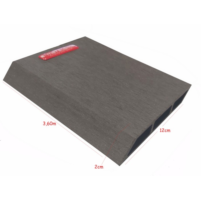 Τάβλα Συνθετικής περίφραξης DECK WPC 12 Γκρι Dedron 20x120x3600 (λοξή βέργα) κωδ. 2073-12 (τιμή βέργας)