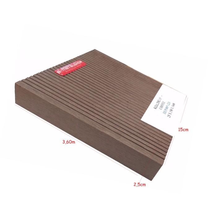 Τάβλα Συνθετικής περίφραξης WPC 2502-15 Καφέ Coffee Dedron 25x150x3600mm κωδ. 2502-15 (τιμή βέργας)