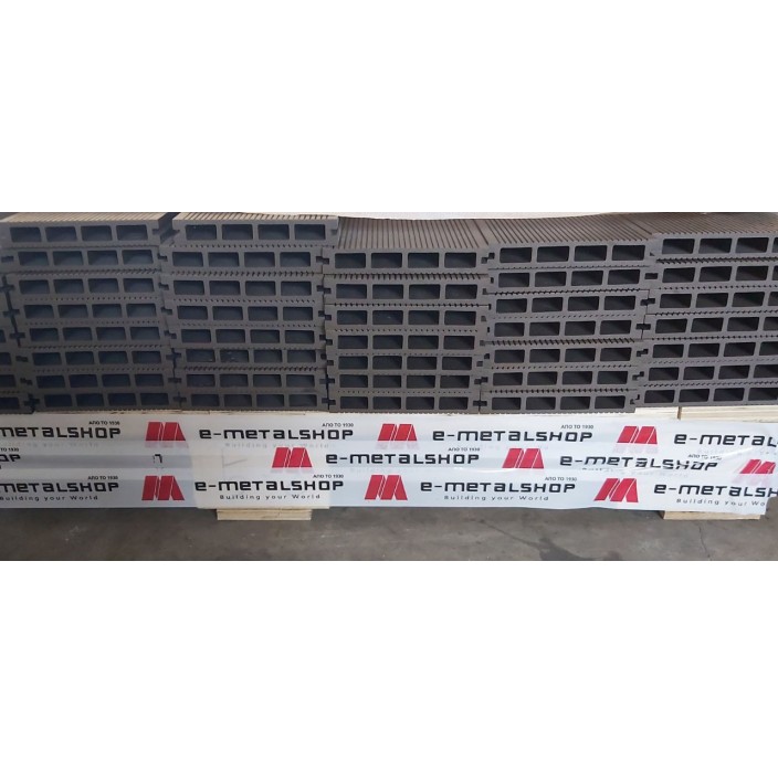 Συνθετικό πάτωμα DECK WPC γκρι σκούρο 25x150x3900mm (η τιμή αφορά το τετραγωνικό μέτρο)