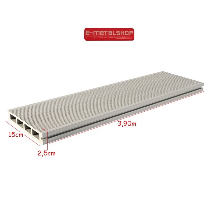 Συνθετικό πάτωμα  DECK  WPC Ivory 25x150x3900mm (η τιμή αφορά το τετραγωνικό μέτρο)