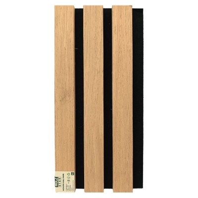 Σανίδα ηχομονωτική (Acoustic wall panel I) 21x600x2800 πηχάκια με καπλαμά χρώμα Δρυς κωδ. K1 τιμή φύλλου 1,68m2