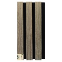 Σανίδα ηχομονωτική (Acoustic wall panel I) 21x600x2800 πηχάκια με καπλαμά χρώμα λαδί κωδ. K3 τιμή φύλλου 1,68m2