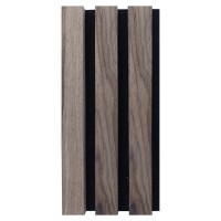 Σανίδα ηχομονωτική (Acoustic wall panel I) 21x600x2800 πηχάκια με καπλαμά χρώμα καφέ κωδ. K4 τιμή φύλλου 1,68m2