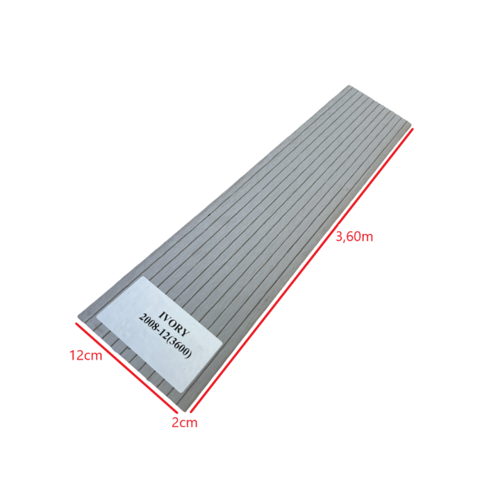 Τάβλα Συνθετικής περίφραξης WPC 12 Ivory Dedron  20x120x3600mm κωδ. 2008-12 (τμή βέργας)