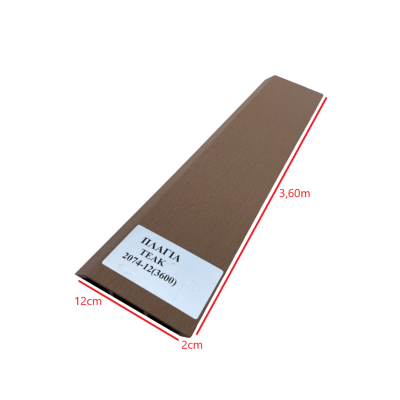 Τάβλα Συνθετικής περίφραξης DECK WPC 12 Teak Dedron 20x120x3600 (λοξή βέργα) κωδ.2074-12 (τιμή βέργας)