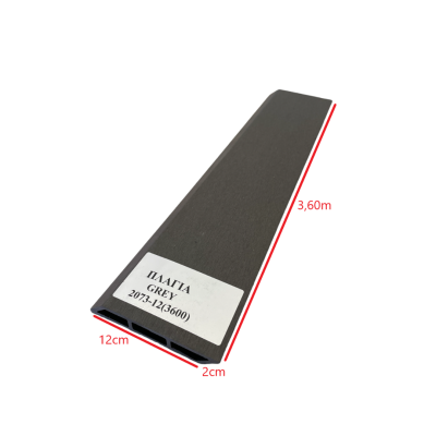 Τάβλα Συνθετικής περίφραξης DECK WPC 12 Γκρι Dedron 20x120x3600 (λοξή βέργα) κωδ. 2073-12 (τιμή βέργας)