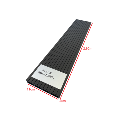 Τάβλα Συνθετικής περίφραξης WPC 2081-11 Μαύρη Dedron 20x110x2900mm (τιμή βέργας)