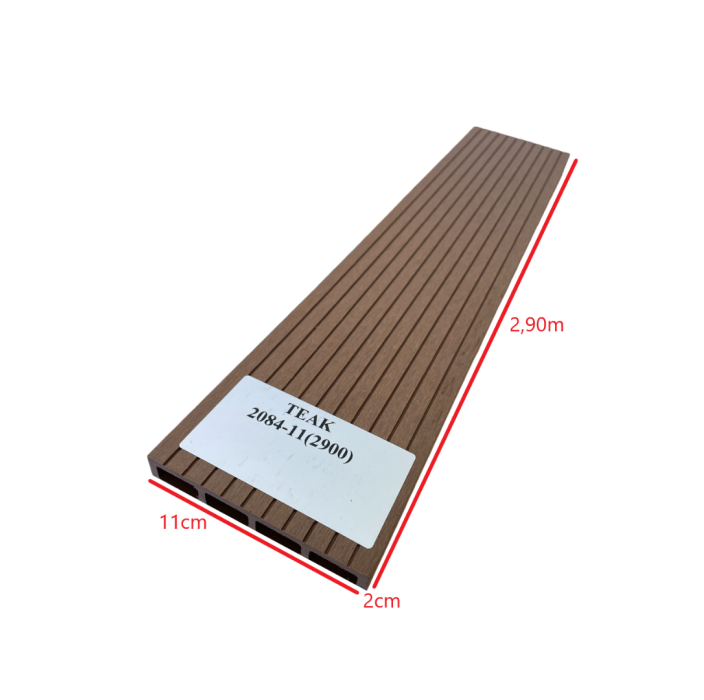 Τάβλα Συνθετικής περίφραξης WPC 2084-11 Teak 20x110x2900mm  (τιμή βέργας)