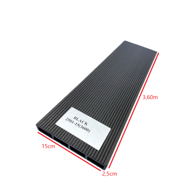 Τάβλα Συνθετικής περίφραξης WPC 2501-15 Μαύρο Black Dedron 25x150x3600mm κωδ. 2501-15 (τιμή βέργας)
