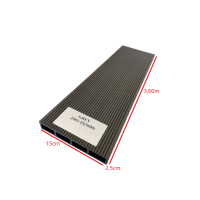 Τάβλα Συνθετικής περίφραξης WPC 2503-15 Γκρί  Grey Dedron 25x150x3600mm κωδ. 2503-15 (τιμή βέργας)