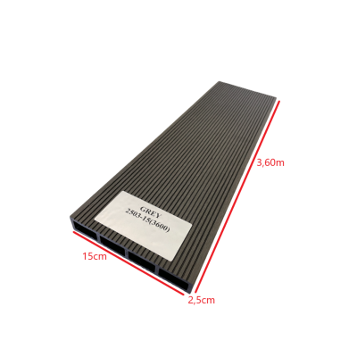 Τάβλα Συνθετικής περίφραξης WPC 2503-15 Γκρί  Grey Dedron 25x150x3600mm κωδ. 2503-15 (τιμή βέργας)