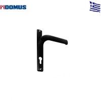 Πόμολο με πλάκα μαύρο Domus 6145Μ