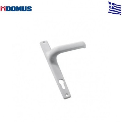 Πόμολο με πλάκα λευκό Domus 6145L