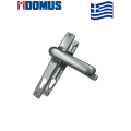 Πόμολο με πλάκα ασημί Domus 6145SP