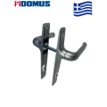 Πόμολο με πλάκα ασημί Domus 6145SP