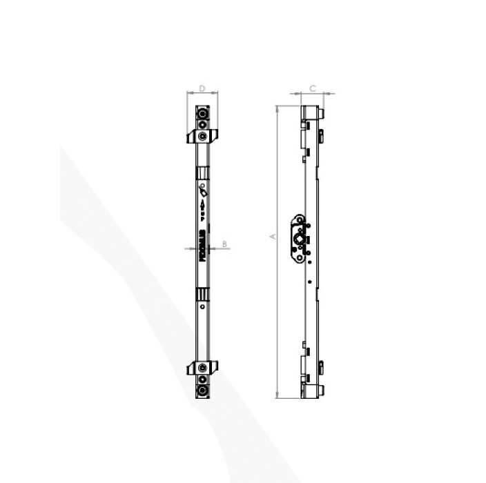 Καρέ D-FENDER 4 ΚΛΕΙΔΩΜΑΤΩΝ ΓΙΑ ΛΑΒΗ ΚΑΡΕ ALUMIL 9200 (74401) Domus