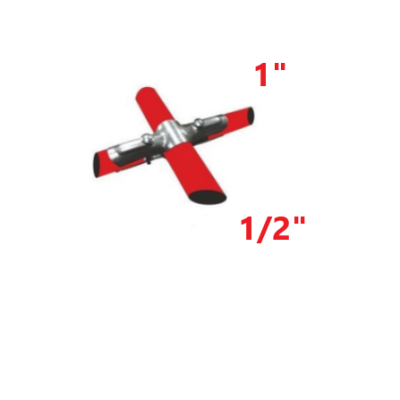 Συστολικός σταυρός για σωλήνες 1/2" x 1"