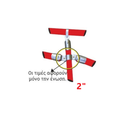Ένωση κουπαστής για στρογγυλούς σωλήνες 2"