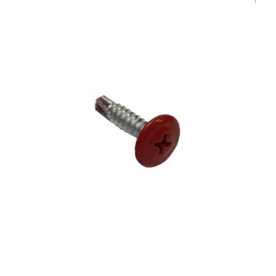 Βίδα αυτοδιάτρητη truss RAL3013 ροδέλα 4. 2*19