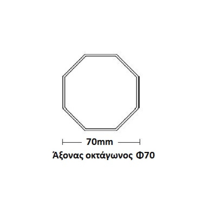 Σωληνωτό μοτέρ για ρολά έως 90kgr ATLAS ED-A45 για άξονα Φ60 (Ροπή 50Nm)