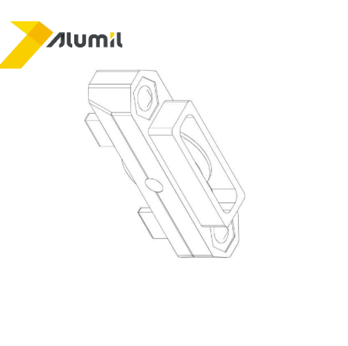 Ράουλο αλουμινίου μονό Μ9008 Alumil 6002900800