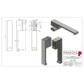 Λαβή μικρή 170mm,με καρέ 7x7,Μακεδονικής μαύρη (HA-1700)
