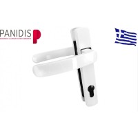 Χειρολαβή διπλή με πλάκα X-708 Μακεδονικής λευκή