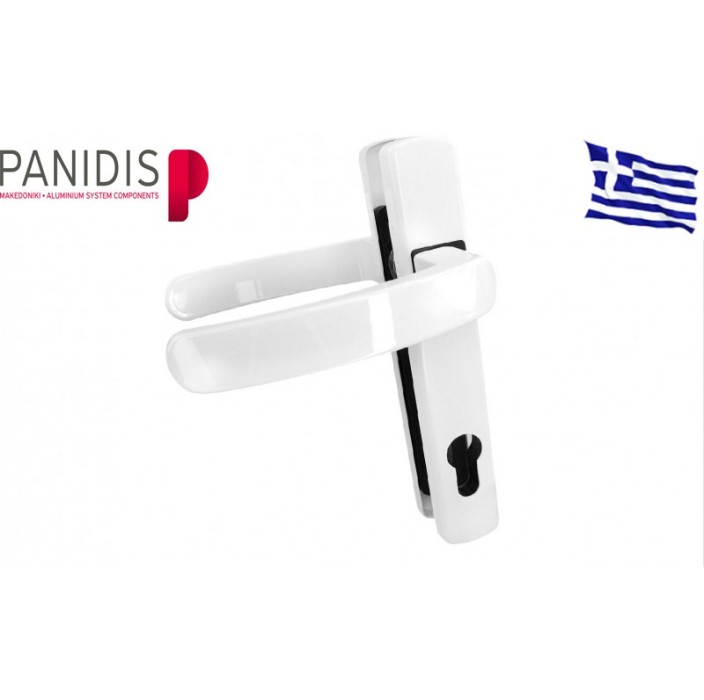 Χειρολαβή διπλή με πλάκα X-708 Μακεδονικής λευκή