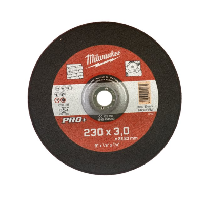 Δίσκος κοπής πέτρας / μαρμάρου PRO+ 230*3mm 4932451500 Milwaukee
