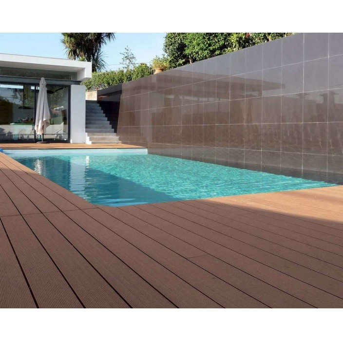 Συνθετικό Deck WPC δαπέδου 40 καφέ ανοιχτό 25x145x3600mm (η τιμή αφορά το τετραγωνικό μέτρο)