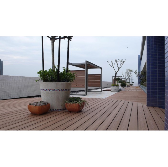Συνθετικό Deck WPC δαπέδου 50 γκρί ανθρακί 25x145x3600mm (η τιμή αφορά το τετραγωνικό μέτρο)