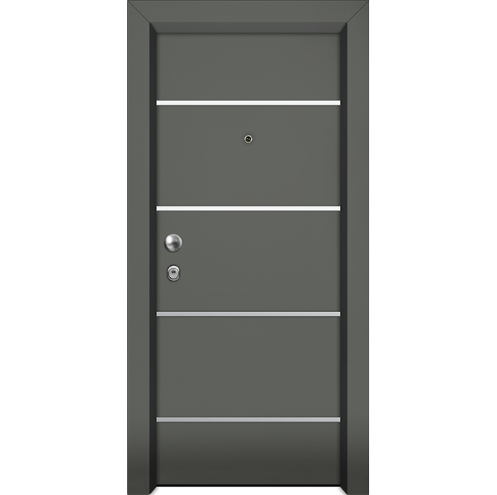 Πόρτα ασφαλείας αλουμινίου Inox Nexus A209