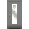 Πόρτα ασφαλείας αλουμινίου Inox Nexus A228