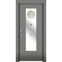 Πόρτα ασφαλείας αλουμινίου Inox Nexus A228