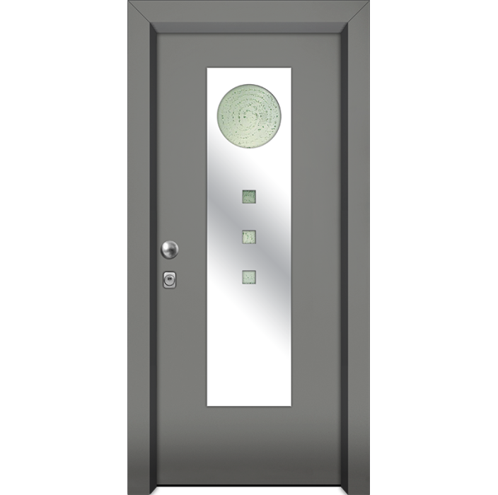 Πόρτα ασφαλείας αλουμινίου Inox Nexus A228