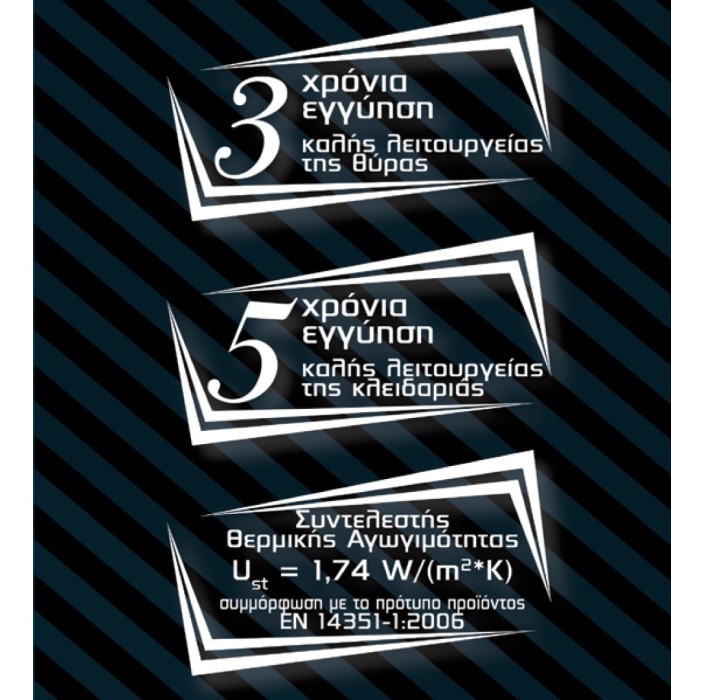 Πόρτα ασφαλείας ξύλινη Laminate Nexus L733