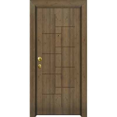 Πόρτα Ασφαλείας Laminate Nexus 16 σημείων ασφαλείας μονής θωράκισης με σχέδιο έξω P516 και σε 6 άτοκες δόσεις (Λαμπάς 24cm)