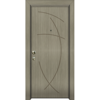 Πόρτα Ασφαλείας Laminate Nexus 16 σημείων ασφαλείας μονής θωράκισης με σχέδιο έξω P530 και σε 6 άτοκες δόσεις (Λαμπάς 24cm)