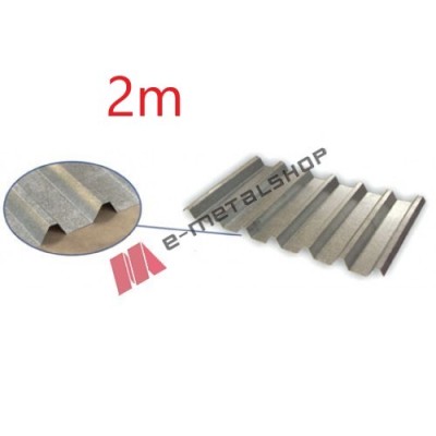 Λαμαρίνα Aluzinc τραπεζοειδής μορφής πάχους 0,40mm, μήκος 2m.