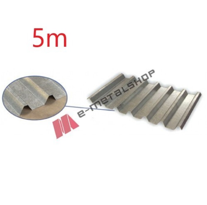 Λαμαρίνα Aluzinc τραπεζοειδής μορφής πάχους 0,40mm, μήκος 5m.