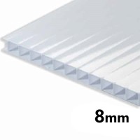 Κυψελωτό πολυκαρβονικό 6m x 2.10m 2 τοιχωμάτων Policam Alfa Glass σε Γαλακτερό (λευκό) χρώμα 8mm με 10 χρόνια εγγύηση (τιμή φύλλου)