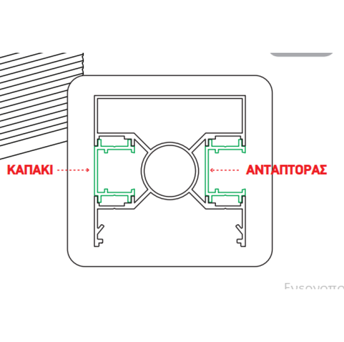 Κολώνα περίφραξης 60x60 σε χρώμα μπεζ SD-8005Α Style