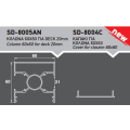 Κολώνα περίφραξης 60x60 σε χρώμα μπεζ SD-8005Α Style