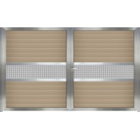 Δίφυλλη ανοιγόμενη αυλόπορτα Modern Stylegates M7480 200x100