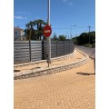 Περίφραξη με τάβλες  και κολώνες Αλουμινίου 