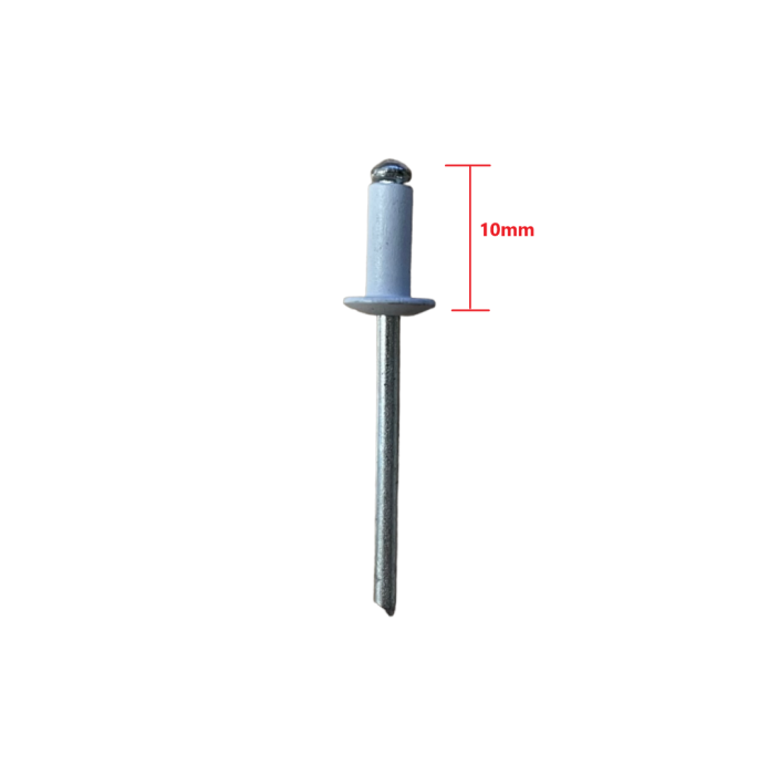 Πριτσίνι αλουμινίου 4x10mm σε χρώμα λευκό